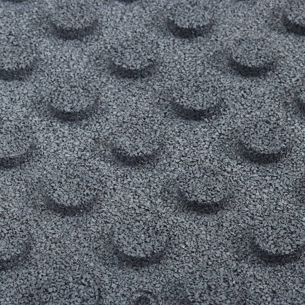 Valtegels 12 st 50x50x3 cm rubber grijs Vloeren | Creëer jouw Trendy Thuis | Gratis bezorgd & Retour | Trendy.nl