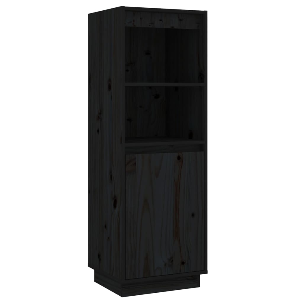 Hoge kast 37x34x110 cm massief grenenhout zwart Dressoirs & buffetkasten | Creëer jouw Trendy Thuis | Gratis bezorgd & Retour | Trendy.nl