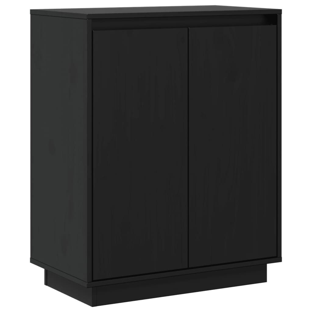 Dressoir 60x34x75 cm massief grenenhout zwart Dressoirs & buffetkasten | Creëer jouw Trendy Thuis | Gratis bezorgd & Retour | Trendy.nl