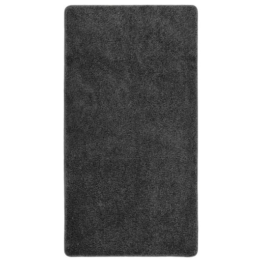 Vloerkleed shaggy anti-slip 80x150 cm donkergrijs