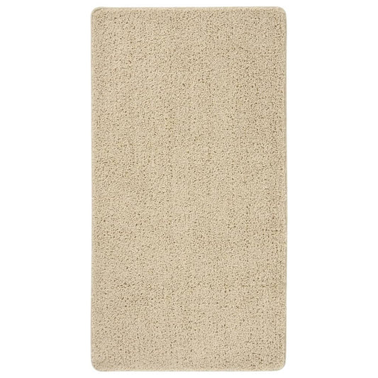 Vloerkleed shaggy anti-slip 80x150cm crèmekleurig