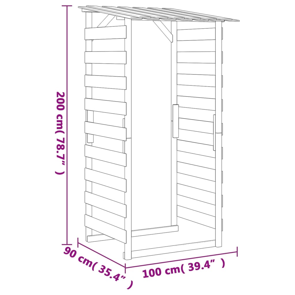 Pergola's met dak 2 st 100x90x200 cm geïmpregneerd grenenhout