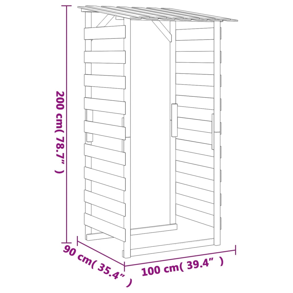 Pergola's met dak 3 st 100x90x200 cm geïmpregneerd grenenhout