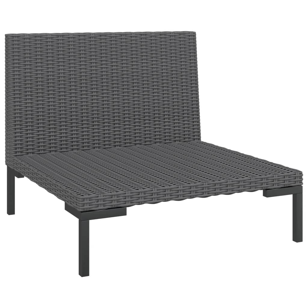 Tuinbanken 2 st met kussens halfrond poly rattan Modulaire tuinbanken | Creëer jouw Trendy Thuis | Gratis bezorgd & Retour | Trendy.nl