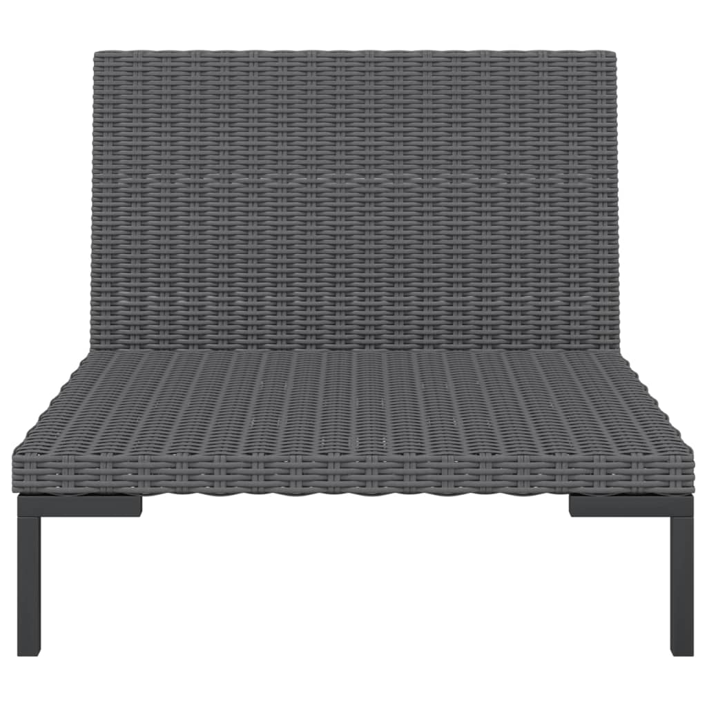 Tuinbanken 2 st met kussens halfrond poly rattan Modulaire tuinbanken | Creëer jouw Trendy Thuis | Gratis bezorgd & Retour | Trendy.nl