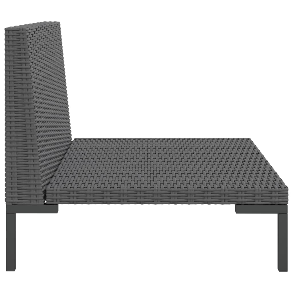 Tuinbanken 2 st met kussens halfrond poly rattan Modulaire tuinbanken | Creëer jouw Trendy Thuis | Gratis bezorgd & Retour | Trendy.nl