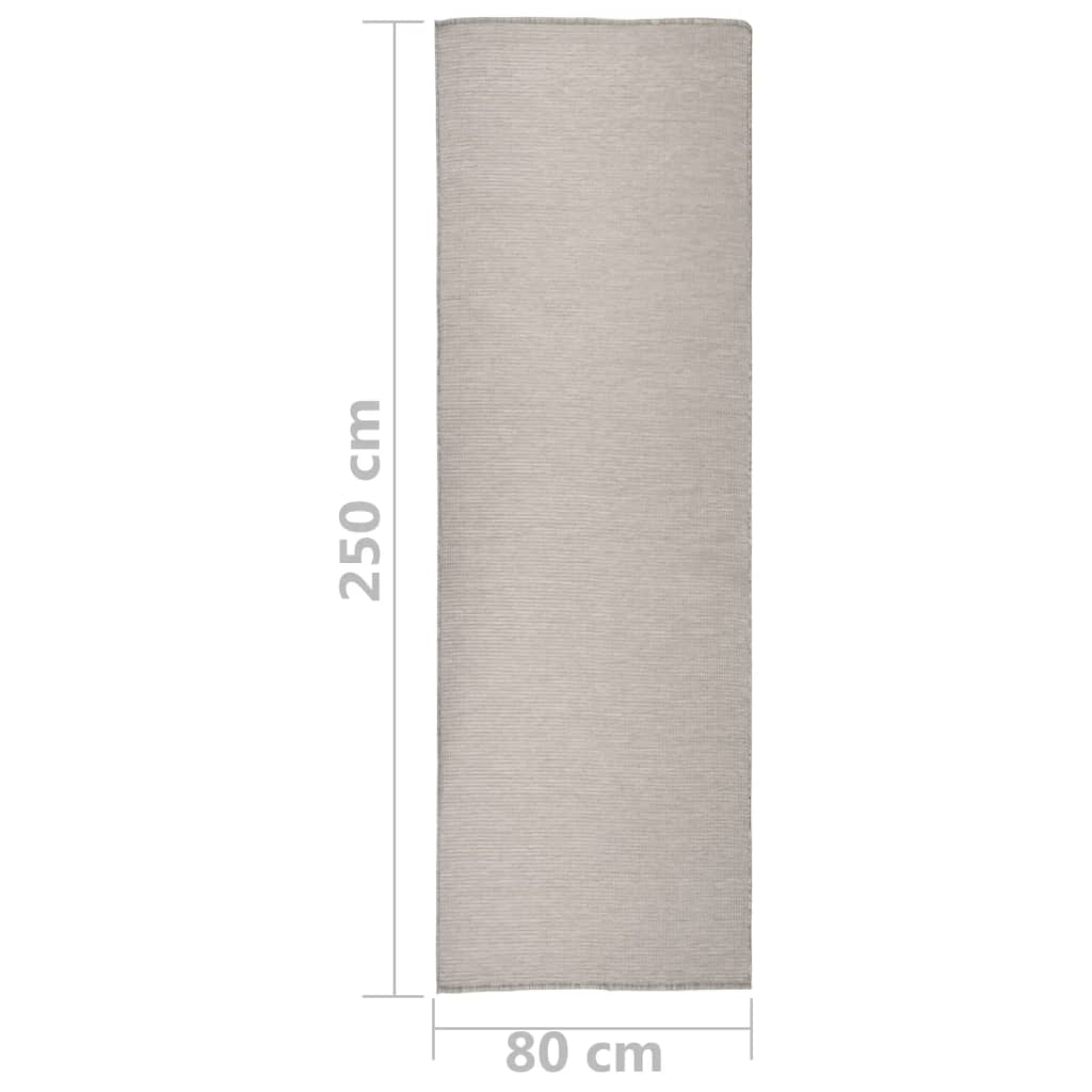 Buitenkleed platgeweven 80x250 cm taupe Vloerkleden | Creëer jouw Trendy Thuis | Gratis bezorgd & Retour | Trendy.nl