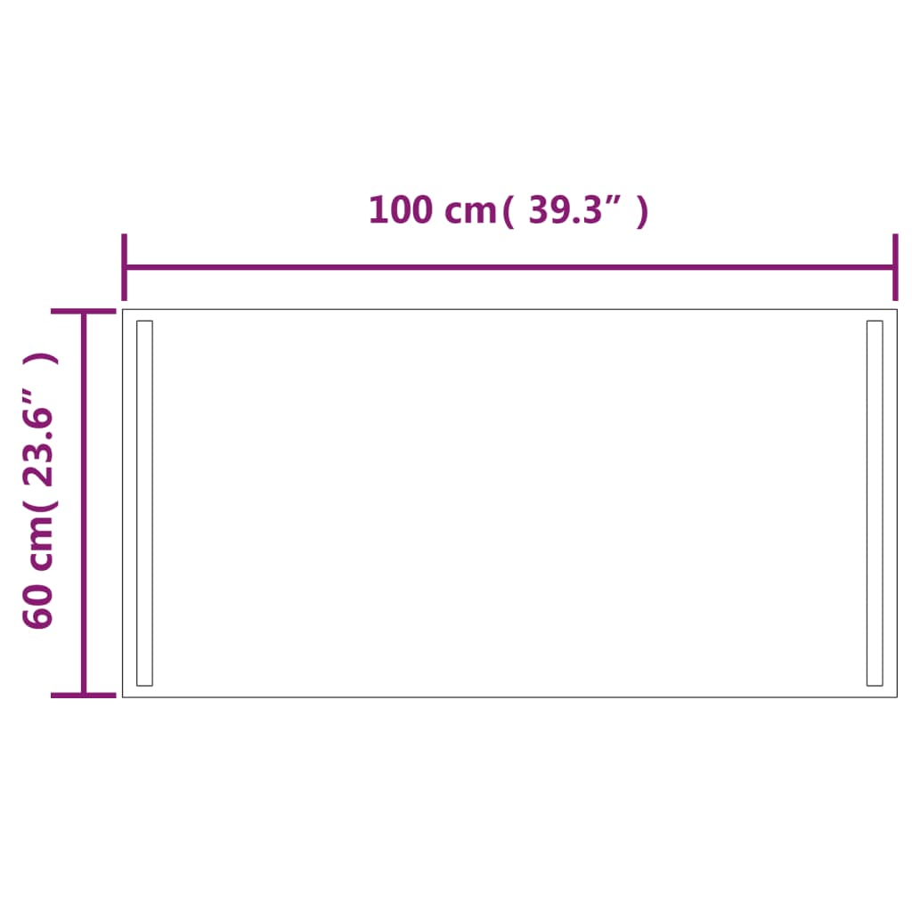 Badkamerspiegel LED 100x60 cm