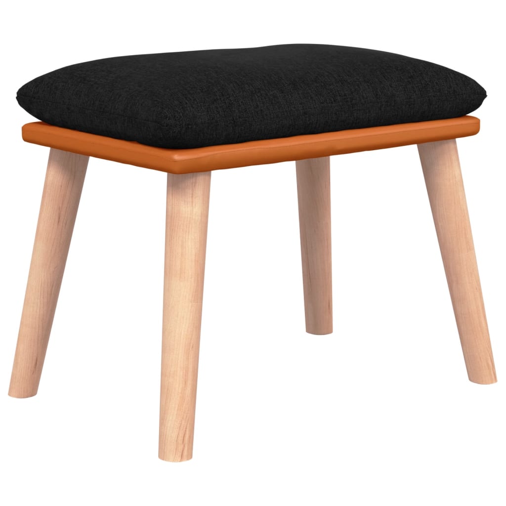 Schommelstoel met voetenbank stof zwart Schommelstoelen | Creëer jouw Trendy Thuis | Gratis bezorgd & Retour | Trendy.nl