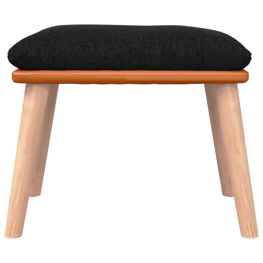 Schommelstoel met voetenbank stof zwart Schommelstoelen | Creëer jouw Trendy Thuis | Gratis bezorgd & Retour | Trendy.nl