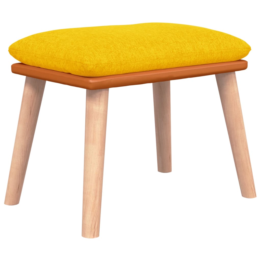 Schommelstoel met voetenbank stof mosterdgeel Schommelstoelen | Creëer jouw Trendy Thuis | Gratis bezorgd & Retour | Trendy.nl