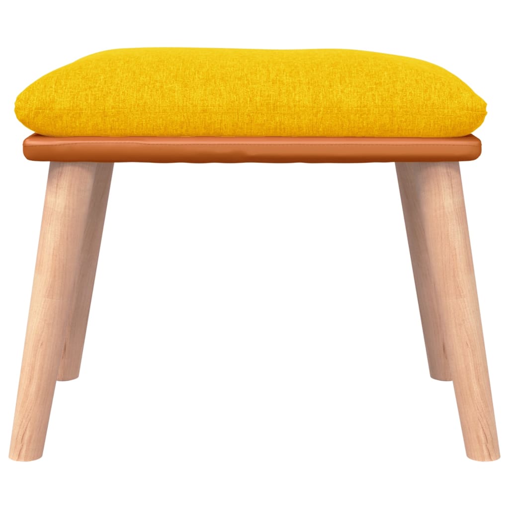 Schommelstoel met voetenbank stof mosterdgeel Schommelstoelen | Creëer jouw Trendy Thuis | Gratis bezorgd & Retour | Trendy.nl