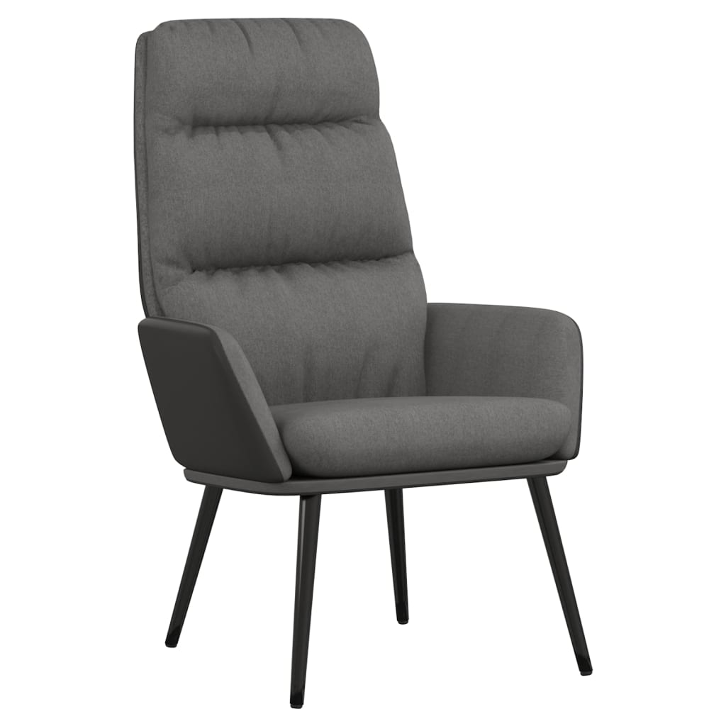 Relaxstoel met voetenbank stof en kunstleer lichtgrijs Fauteuils & Relaxfauteuils | Creëer jouw Trendy Thuis | Gratis bezorgd & Retour | Trendy.nl