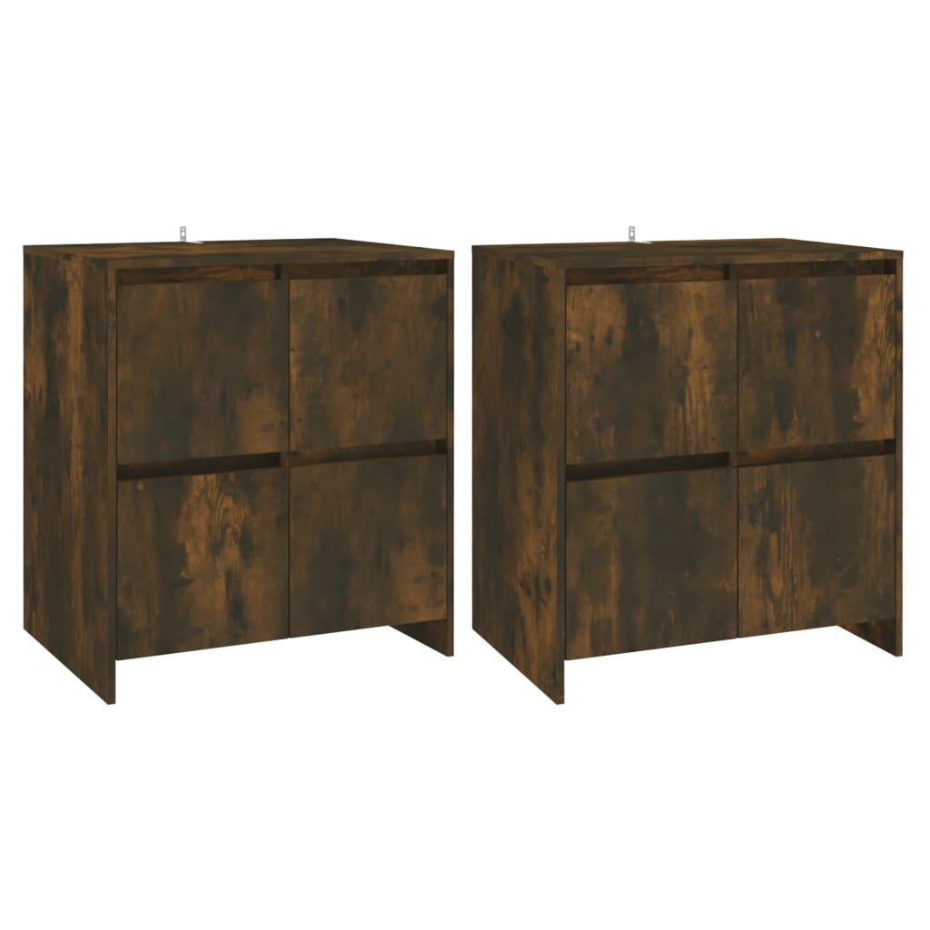 Dressoirs 2 st 70x41x75 cm spaanplaat gerookt eikenkleurig Dressoirs & buffetkasten | Creëer jouw Trendy Thuis | Gratis bezorgd & Retour | Trendy.nl