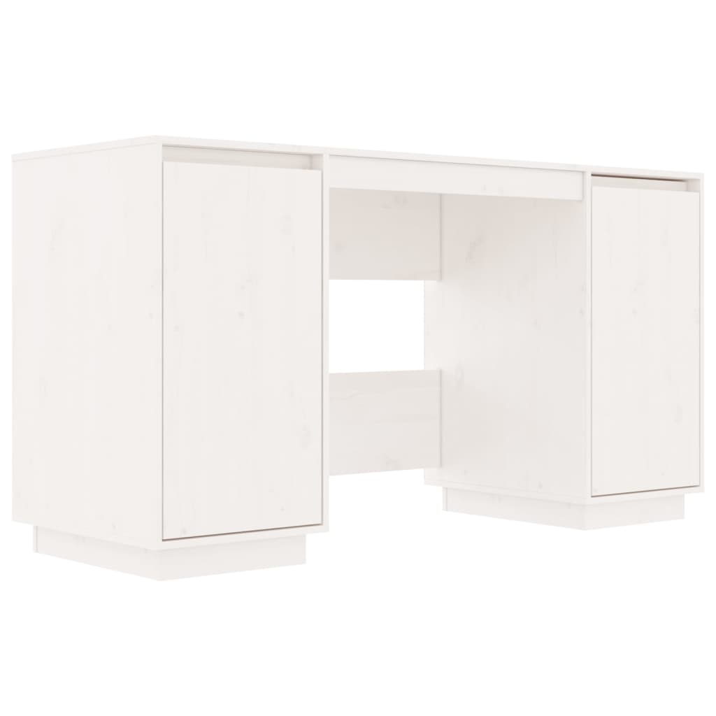 Bureau 140x50x75 cm massief grenenhout wit Bureaus | Creëer jouw Trendy Thuis | Gratis bezorgd & Retour | Trendy.nl