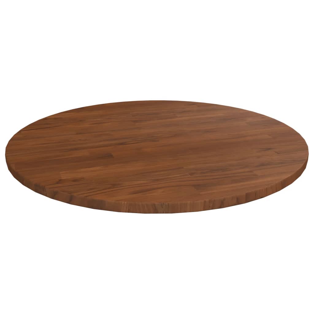 Tafelblad rond Ø50x1,5 cm bewerkt massief eikenhout donkerbruin Tafelbladen | Creëer jouw Trendy Thuis | Gratis bezorgd & Retour | Trendy.nl