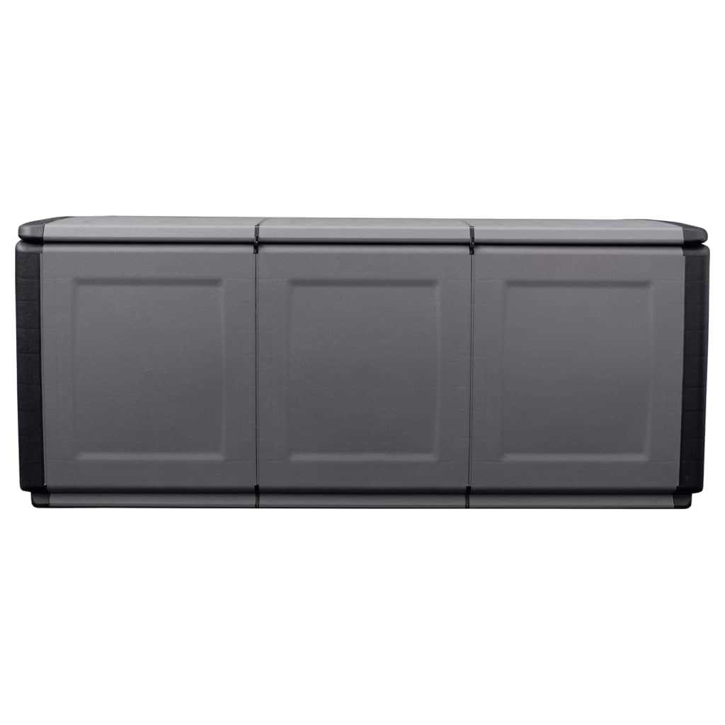 Tuinbox 330 L 138x53x57 cm donkergrijs en zwart Opbergboxen voor buiten | Creëer jouw Trendy Thuis | Gratis bezorgd & Retour | Trendy.nl