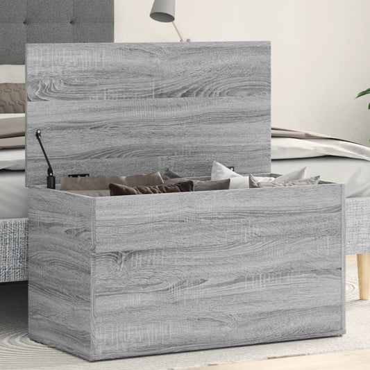 Opbergkist 84x42x46 cm bewerkt hout grijs sonoma eikenkleurig Speelgoedkisten | Creëer jouw Trendy Thuis | Gratis bezorgd & Retour | Trendy.nl