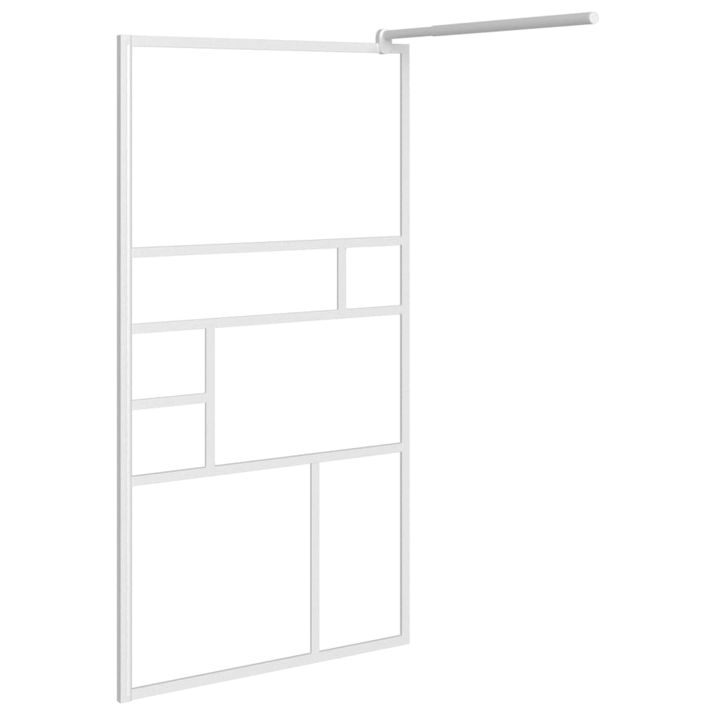 Inloopdouchewand 100x195 cm ESG-glas wit Douchewanden & -muren | Creëer jouw Trendy Thuis | Gratis bezorgd & Retour | Trendy.nl