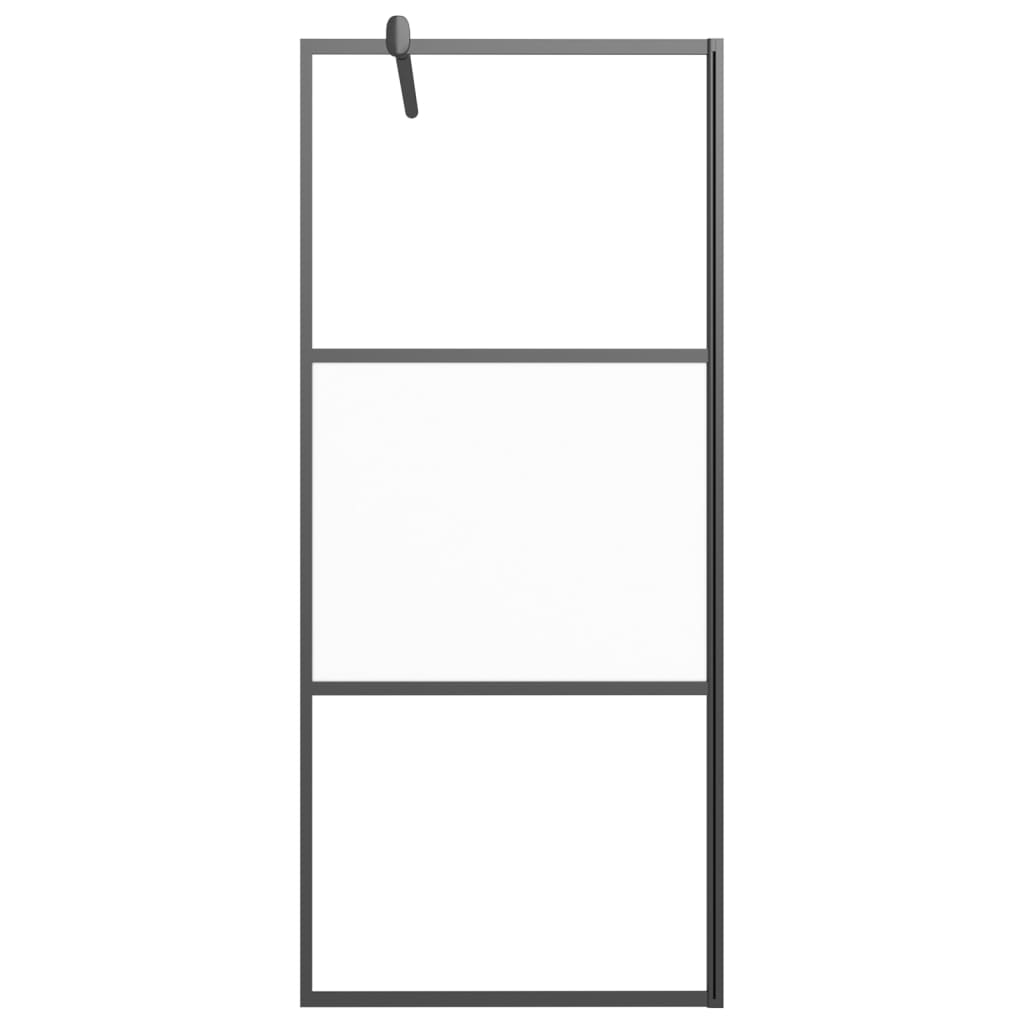 Inloopdouchewand 80x195 cm halfmat ESG-glas zwart Douchewanden & -muren | Creëer jouw Trendy Thuis | Gratis bezorgd & Retour | Trendy.nl