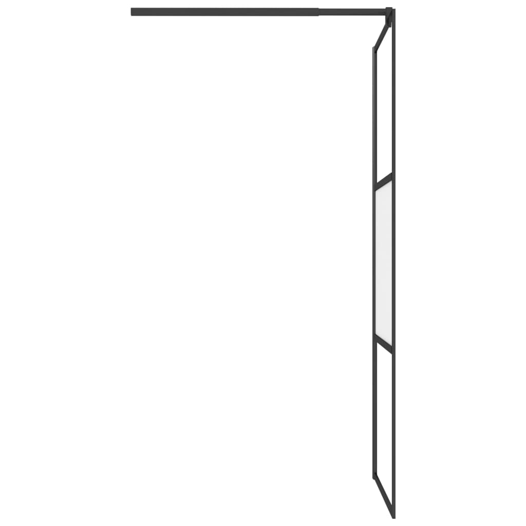 Inloopdouchewand 80x195 cm halfmat ESG-glas zwart Douchewanden & -muren | Creëer jouw Trendy Thuis | Gratis bezorgd & Retour | Trendy.nl