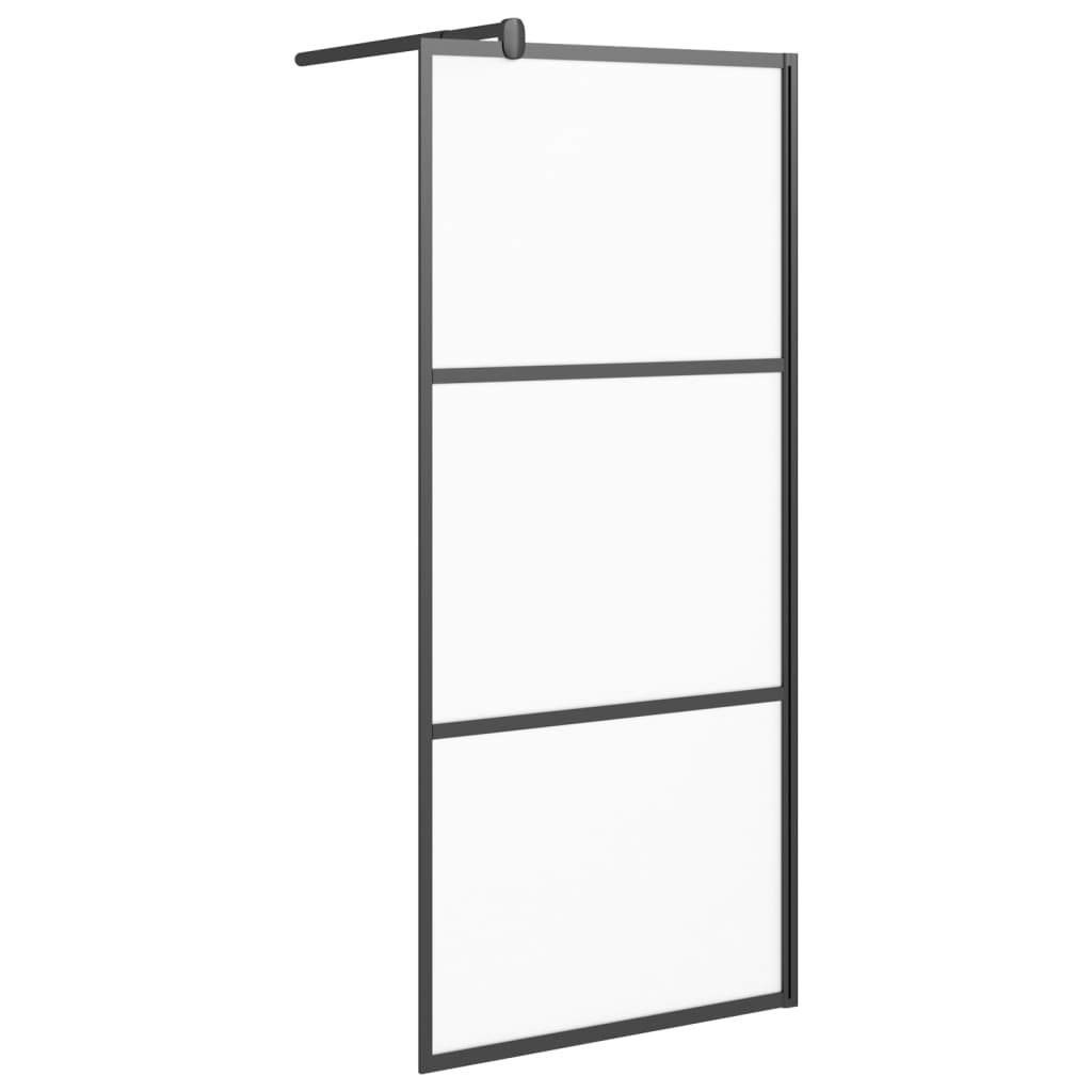 Inloopdouchewand 90x195 cm mat ESG-glas zwart Douchewanden & -muren | Creëer jouw Trendy Thuis | Gratis bezorgd & Retour | Trendy.nl