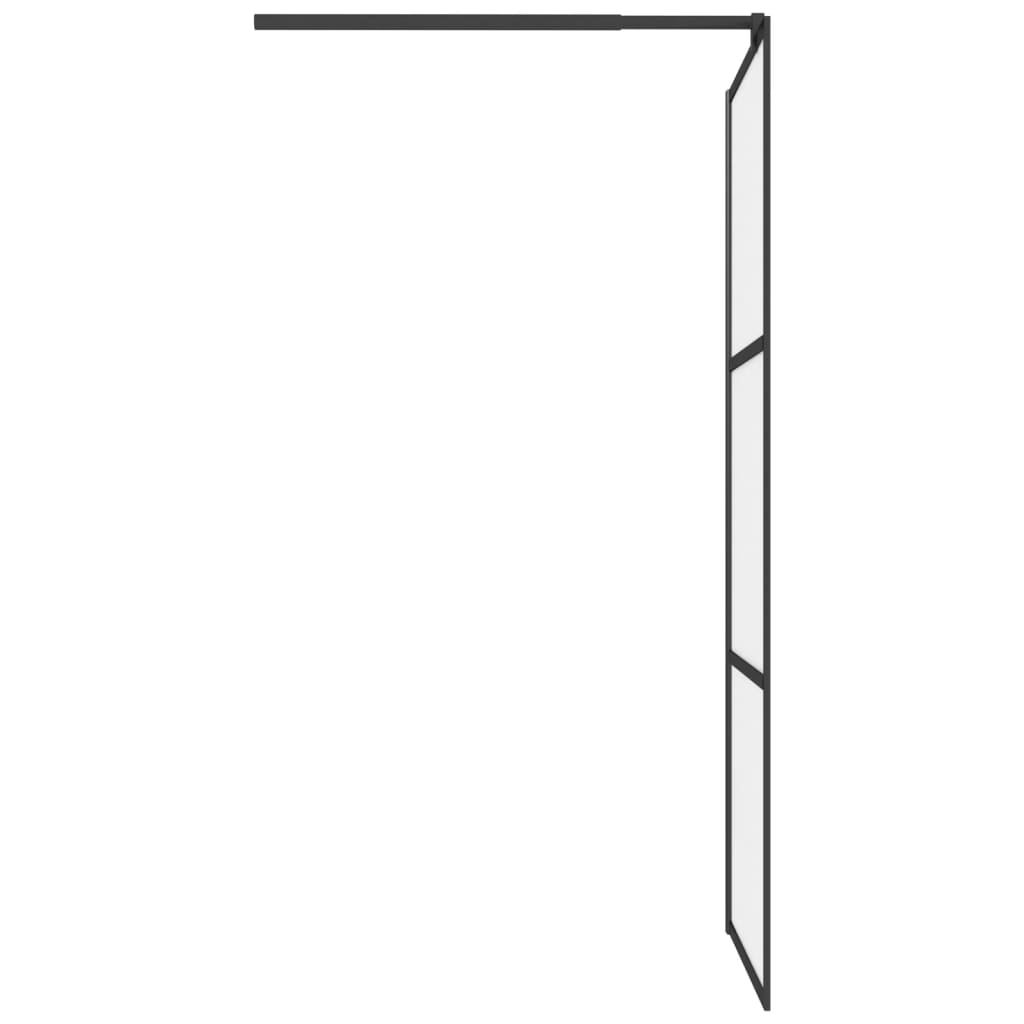 Inloopdouchewand 90x195 cm mat ESG-glas zwart Douchewanden & -muren | Creëer jouw Trendy Thuis | Gratis bezorgd & Retour | Trendy.nl