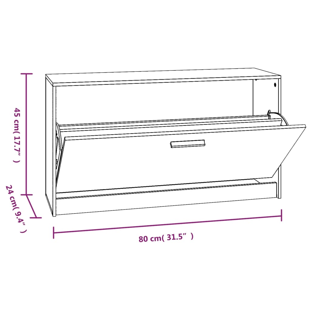 Schoenenbank 80x24x45 cm bewerkt hout zwart Schoenenrekken | Creëer jouw Trendy Thuis | Gratis bezorgd & Retour | Trendy.nl