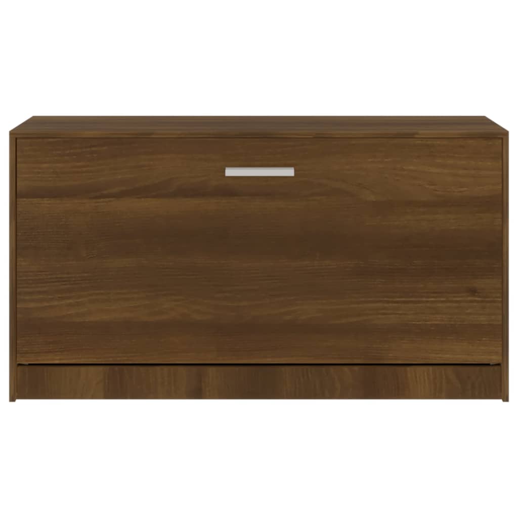 Schoenenbank 80x24x45 cm bewerkt hout bruin eikenkleur Schoenenrekken | Creëer jouw Trendy Thuis | Gratis bezorgd & Retour | Trendy.nl