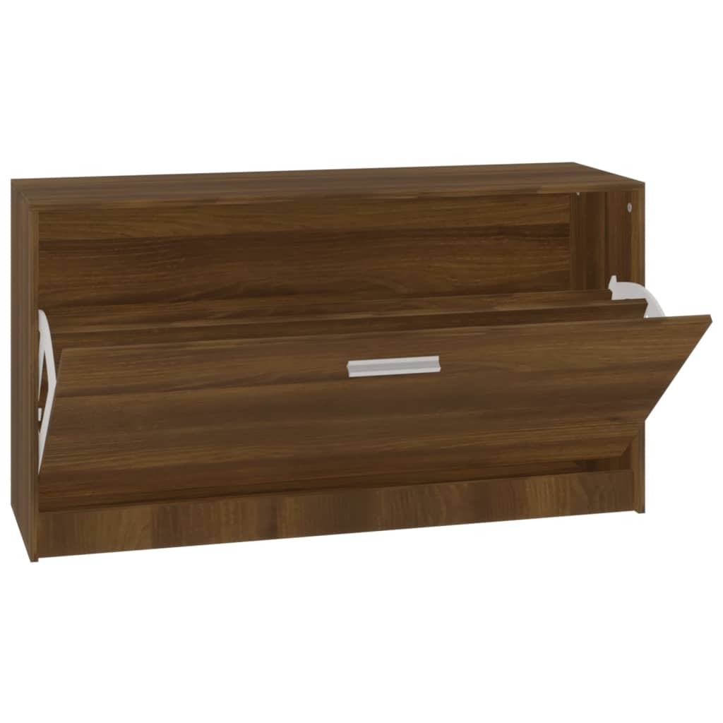 Schoenenbank 80x24x45 cm bewerkt hout bruin eikenkleur Schoenenrekken | Creëer jouw Trendy Thuis | Gratis bezorgd & Retour | Trendy.nl