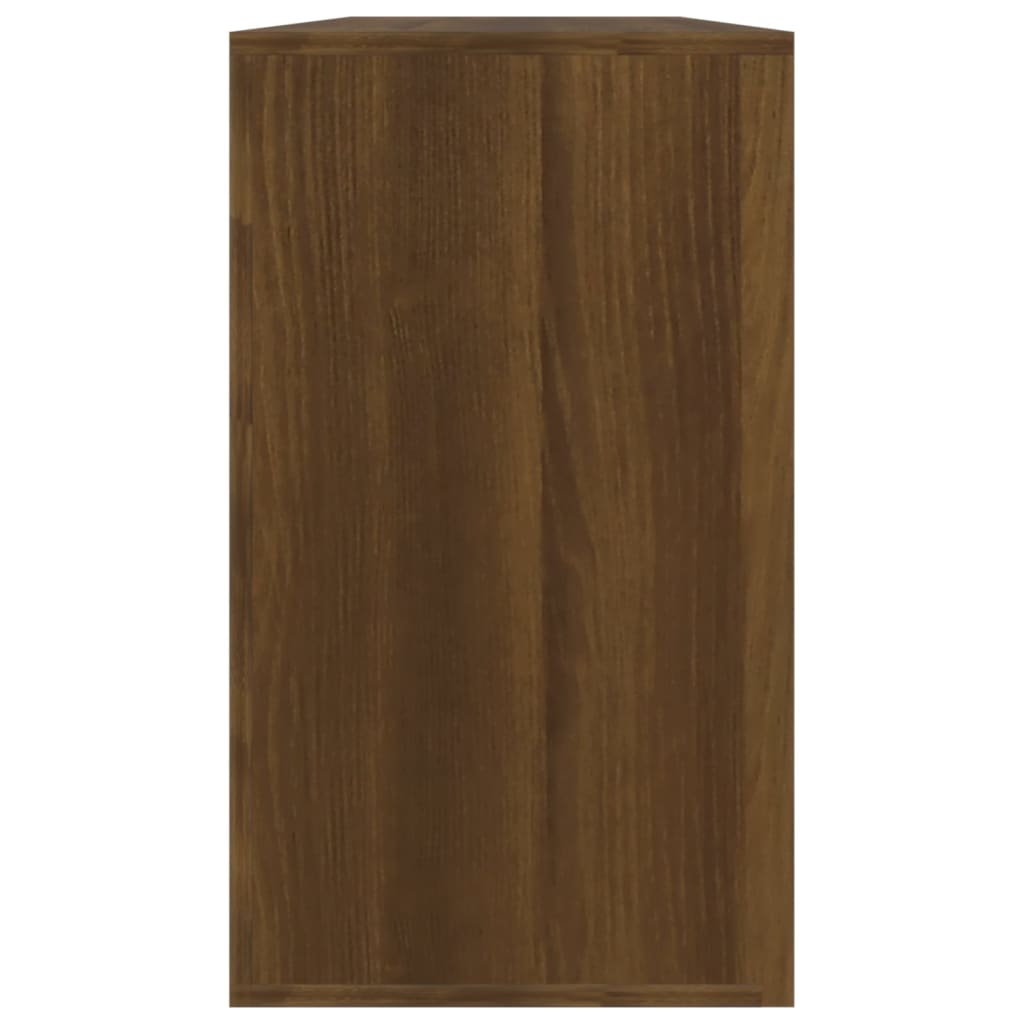 Schoenenbank 80x24x45 cm bewerkt hout bruin eikenkleur Schoenenrekken | Creëer jouw Trendy Thuis | Gratis bezorgd & Retour | Trendy.nl