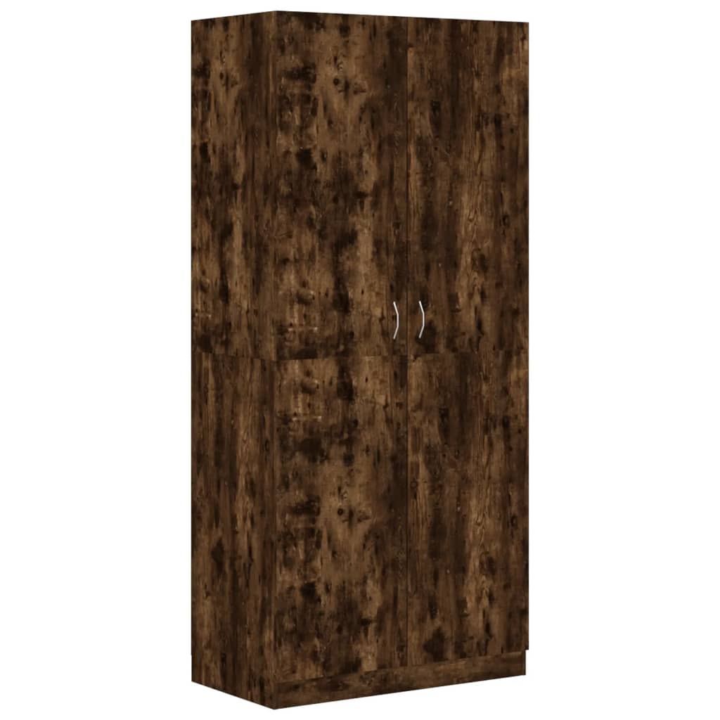 Kledingkast 90x52x200 cm bewerkt hout gerookt eikenkleurig Kledingkasten | Creëer jouw Trendy Thuis | Gratis bezorgd & Retour | Trendy.nl