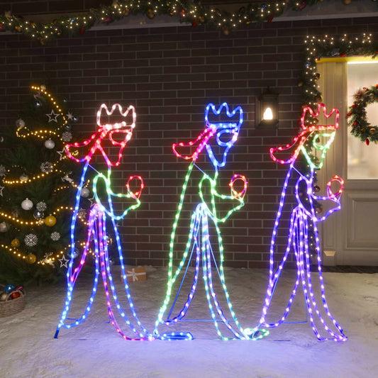 Kerstfiguren drie koningen met 504 LED's 99,5x45,5 cm Kerstverlichting | Creëer jouw Trendy Thuis | Gratis bezorgd & Retour | Trendy.nl