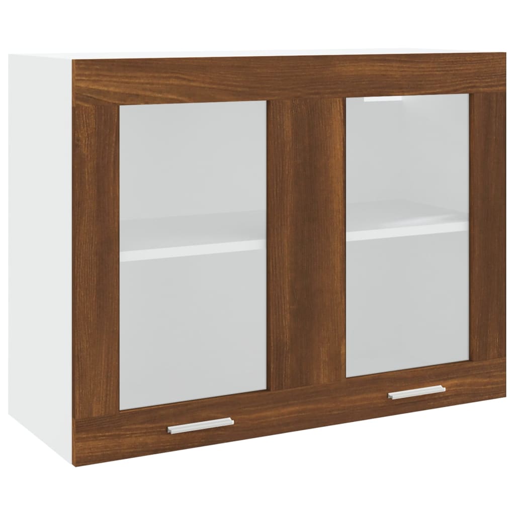 Hangkast 80x31x60 cm bewerkt hout bruin eikenkleurig Keukenkasten | Creëer jouw Trendy Thuis | Gratis bezorgd & Retour | Trendy.nl