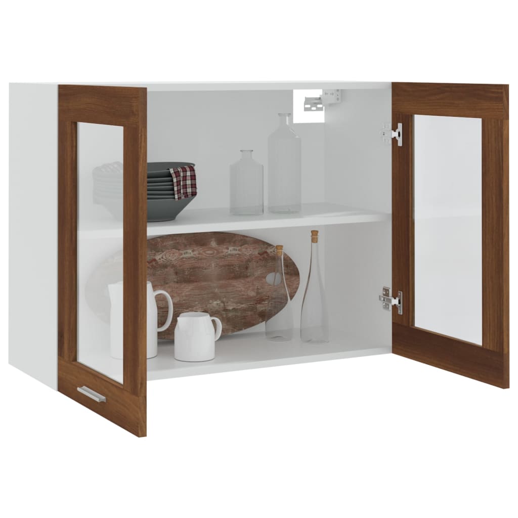 Hangkast 80x31x60 cm bewerkt hout bruin eikenkleurig Keukenkasten | Creëer jouw Trendy Thuis | Gratis bezorgd & Retour | Trendy.nl