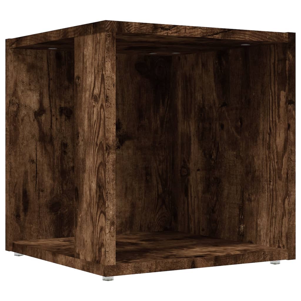 Bijzettafel 33x33x34,5 cm bewerkt hout gerookt eikenkleurig Bijzettafels | Creëer jouw Trendy Thuis | Gratis bezorgd & Retour | Trendy.nl