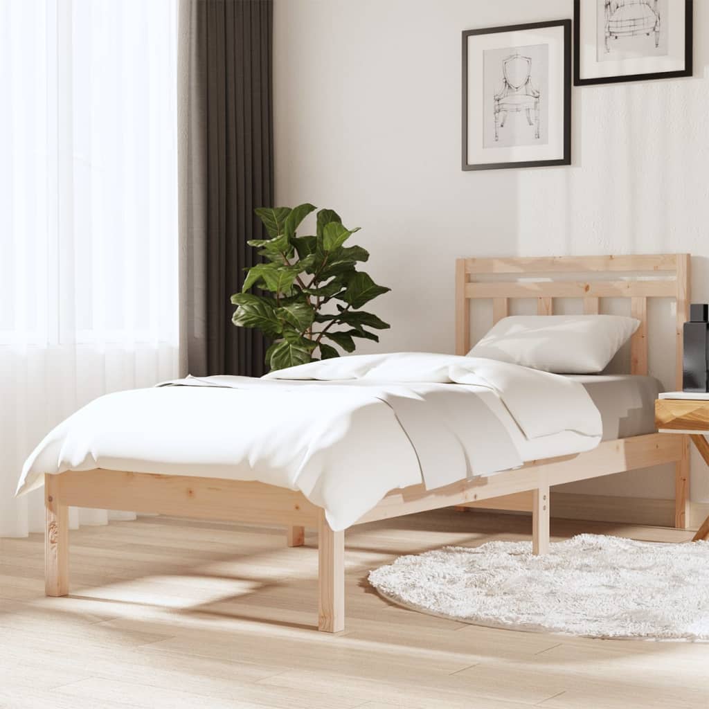 Bedframe massief hout 90x190 cm Bedden & bedframes | Creëer jouw Trendy Thuis | Gratis bezorgd & Retour | Trendy.nl