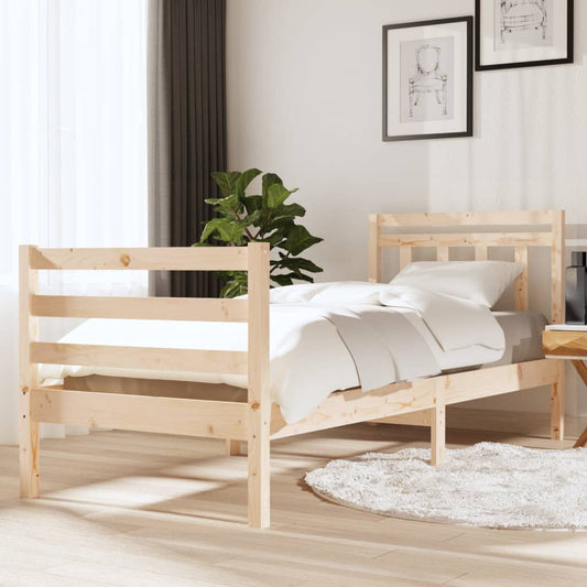 Bedframe massief hout 90x190 cm Bedden & bedframes | Creëer jouw Trendy Thuis | Gratis bezorgd & Retour | Trendy.nl