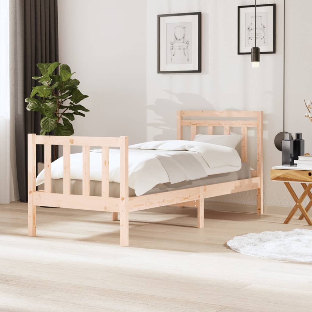 Bedframe massief hout 90x190 cm Bedden & bedframes | Creëer jouw Trendy Thuis | Gratis bezorgd & Retour | Trendy.nl