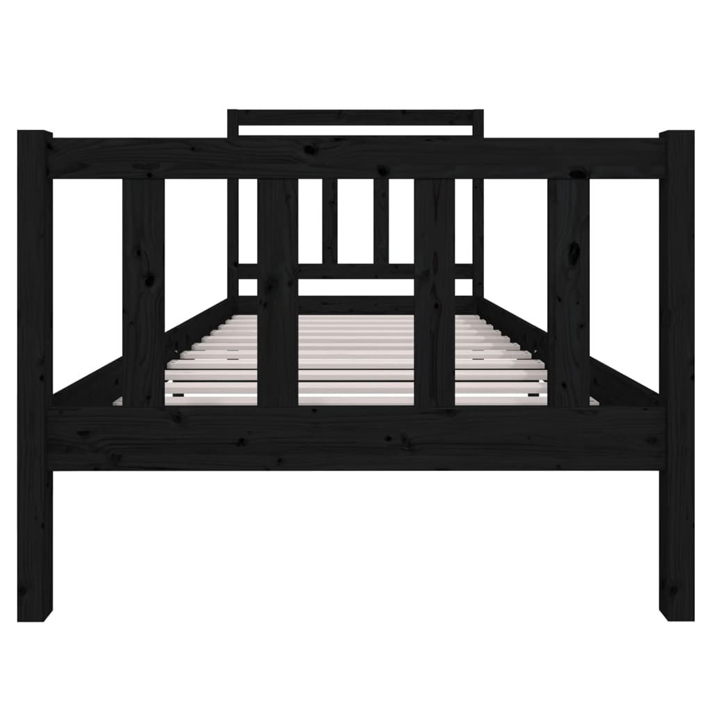 Bedframe massief hout zwart 90x190 cm 3FT6 Single Bedden & bedframes | Creëer jouw Trendy Thuis | Gratis bezorgd & Retour | Trendy.nl