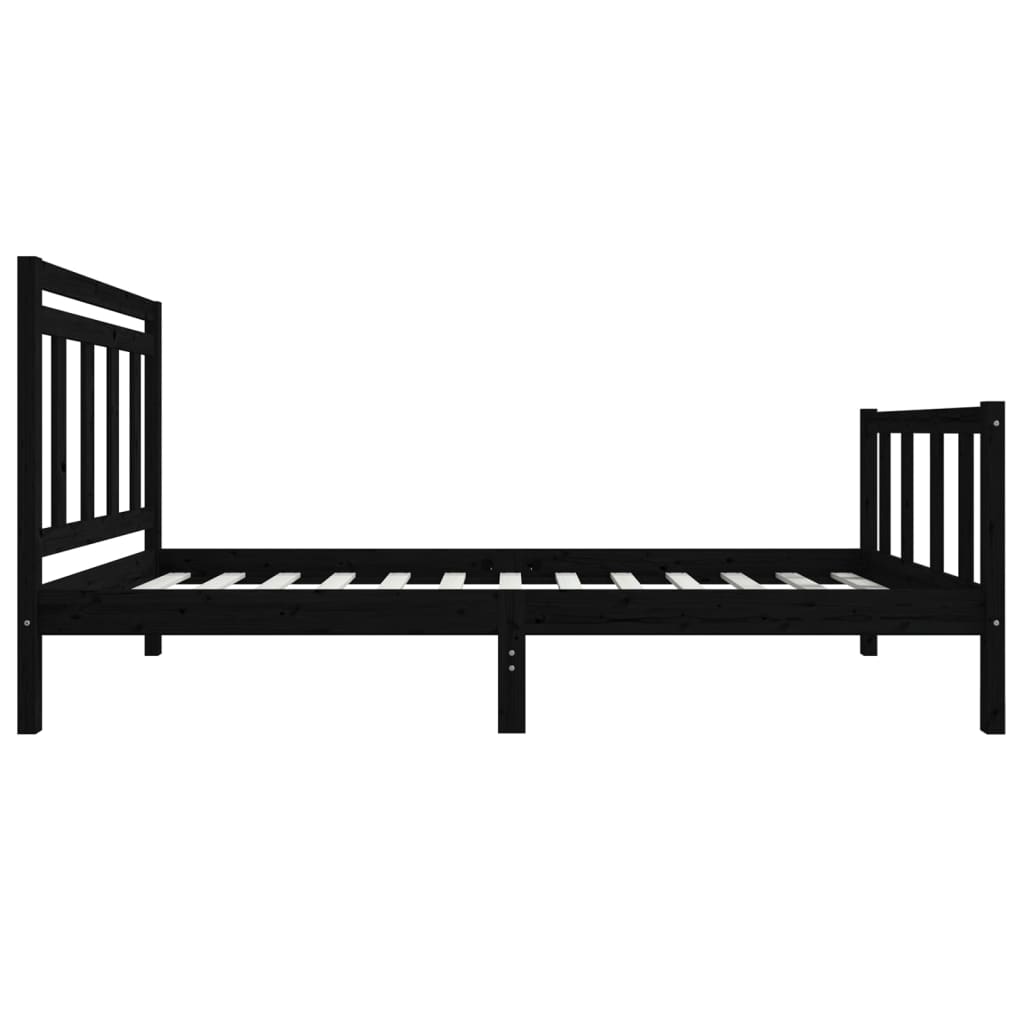 Bedframe massief hout zwart 90x190 cm 3FT6 Single Bedden & bedframes | Creëer jouw Trendy Thuis | Gratis bezorgd & Retour | Trendy.nl