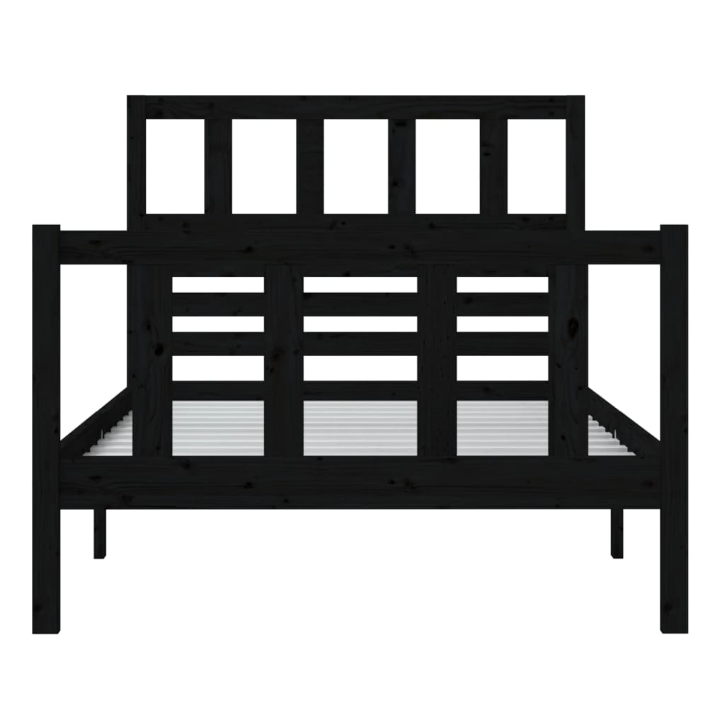 Bedframe massief hout zwart 90x190 cm 3FT single Bedden & bedframes | Creëer jouw Trendy Thuis | Gratis bezorgd & Retour | Trendy.nl