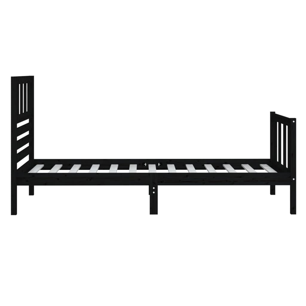 Bedframe massief hout zwart 90x190 cm 3FT single Bedden & bedframes | Creëer jouw Trendy Thuis | Gratis bezorgd & Retour | Trendy.nl