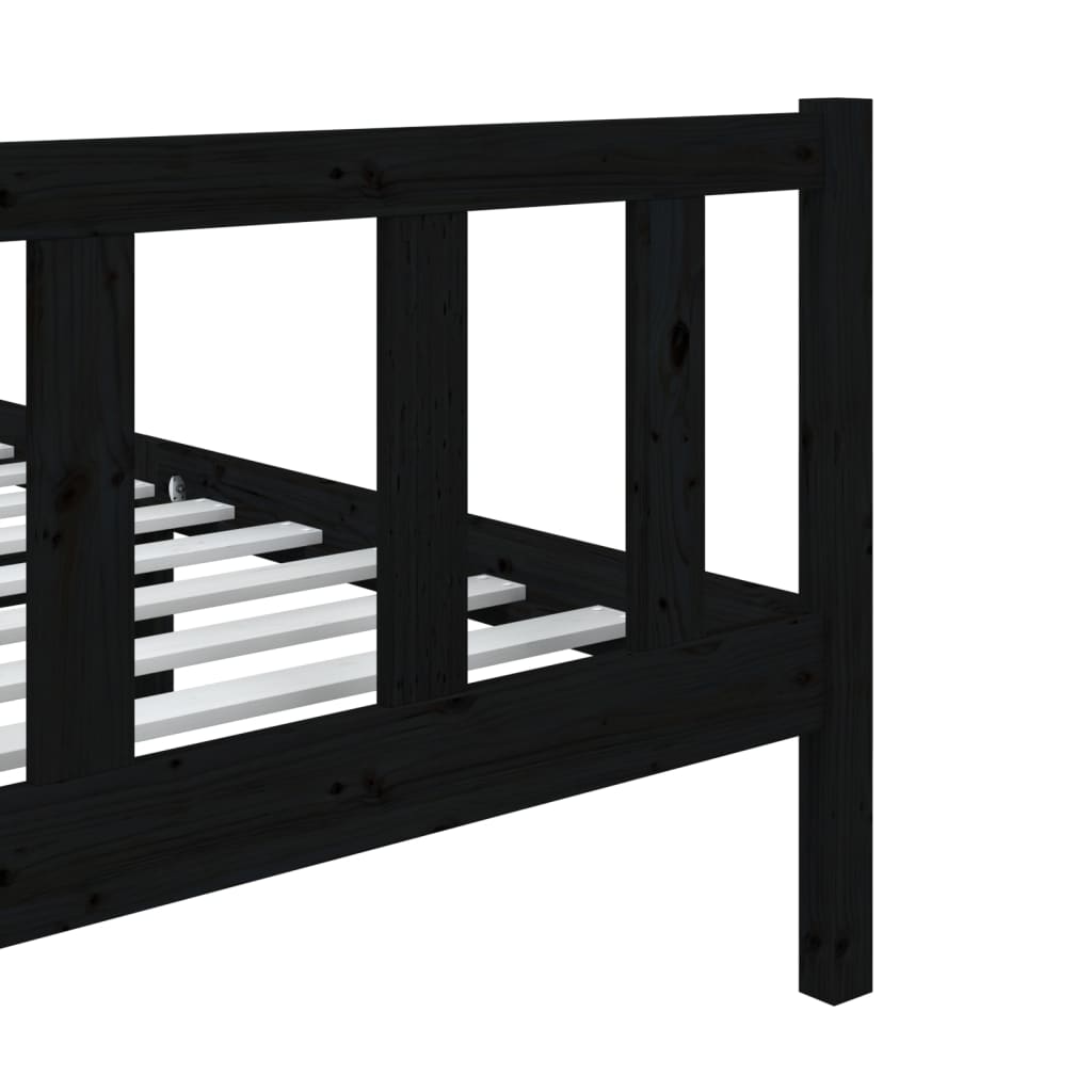 Bedframe massief hout zwart 90x190 cm 3FT single Bedden & bedframes | Creëer jouw Trendy Thuis | Gratis bezorgd & Retour | Trendy.nl