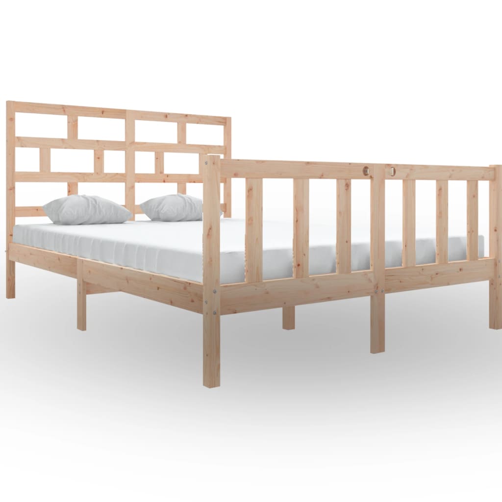 Bedframe massief grenenhout 150x200 cm Bedden & bedframes | Creëer jouw Trendy Thuis | Gratis bezorgd & Retour | Trendy.nl