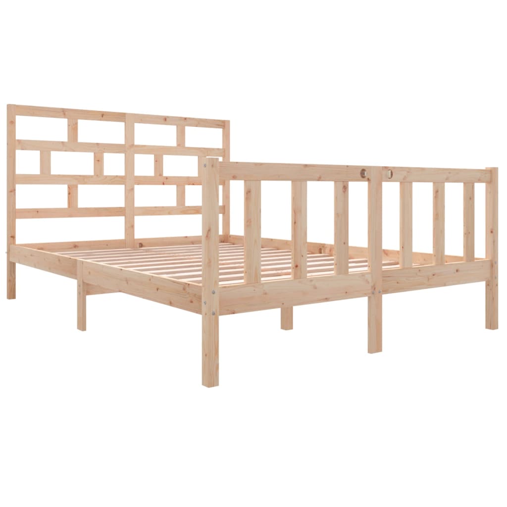 Bedframe massief grenenhout 150x200 cm Bedden & bedframes | Creëer jouw Trendy Thuis | Gratis bezorgd & Retour | Trendy.nl