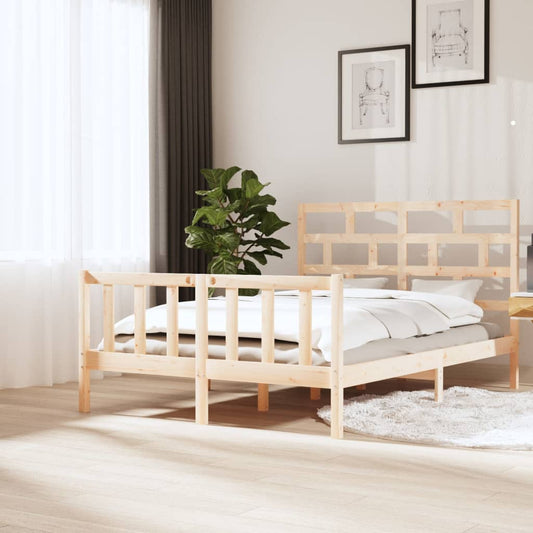 Bedframe massief grenenhout 150x200 cm Bedden & bedframes | Creëer jouw Trendy Thuis | Gratis bezorgd & Retour | Trendy.nl