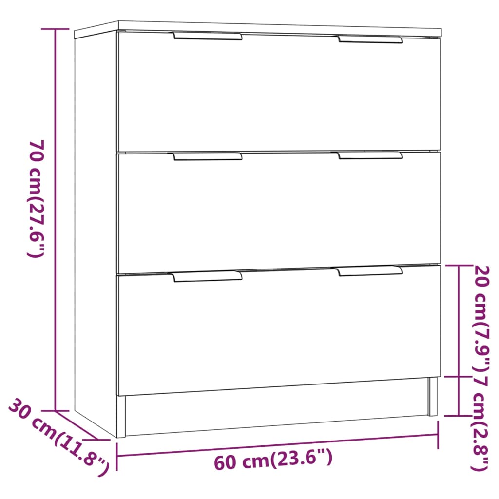 Dressoir 60x30x70 cm bewerkt hout wit Dressoirs & buffetkasten | Creëer jouw Trendy Thuis | Gratis bezorgd & Retour | Trendy.nl