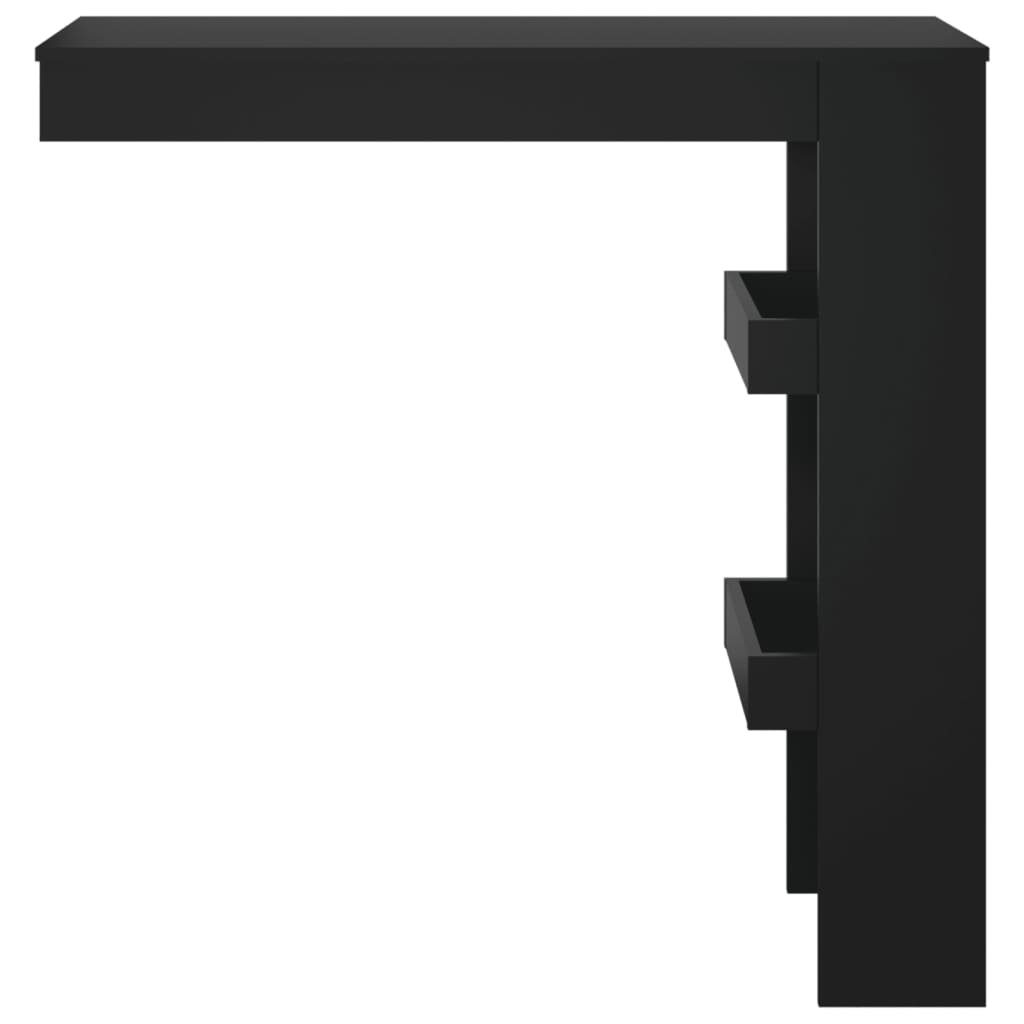 Bartafel wandgemonteerd 102x45x103,5 cm bewerkt hout zwart Eettafels | Creëer jouw Trendy Thuis | Gratis bezorgd & Retour | Trendy.nl