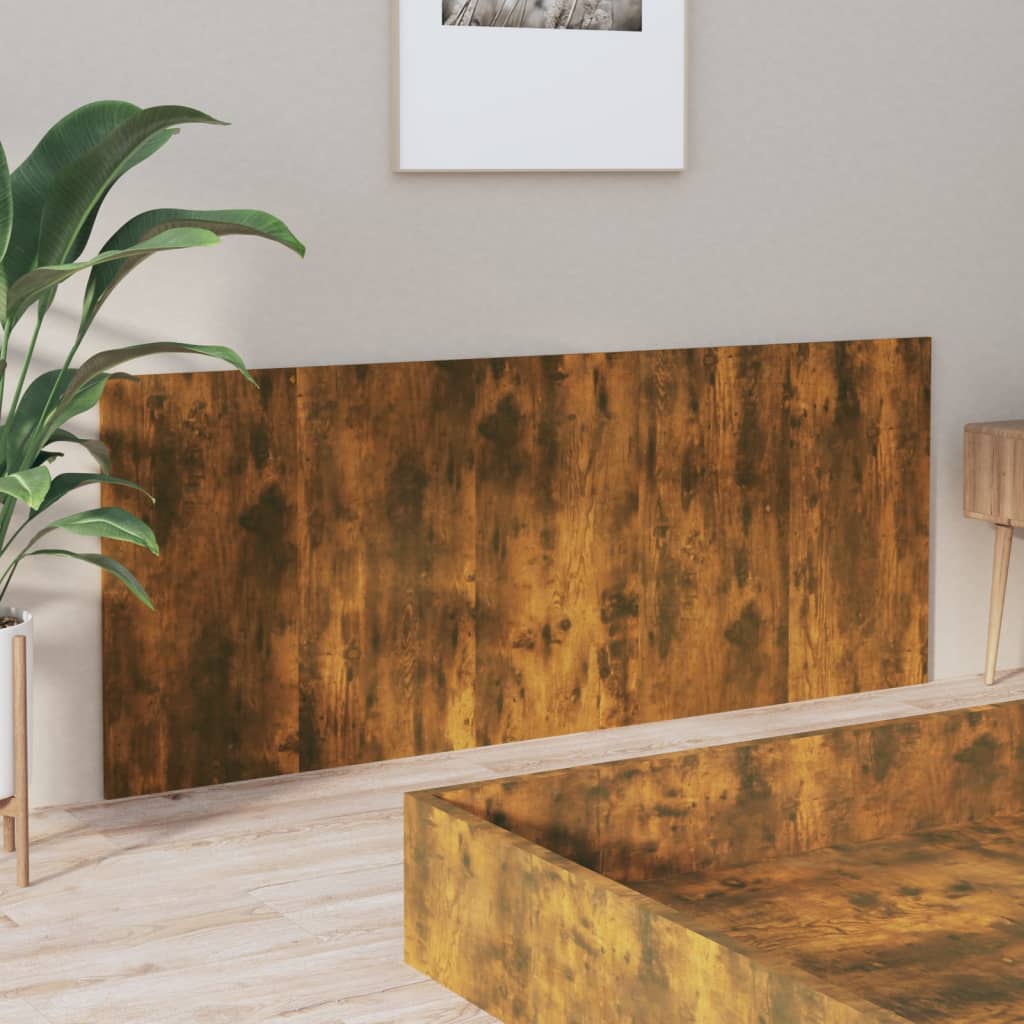 Hoofdbord 200x1,5x80 cm bewerkt hout gerookt eikenkleurig Hoofdborden en voetborden | Creëer jouw Trendy Thuis | Gratis bezorgd & Retour | Trendy.nl